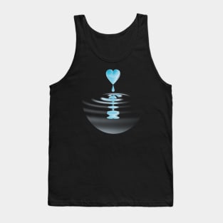 Melting Blue Broken Heart Tank Top